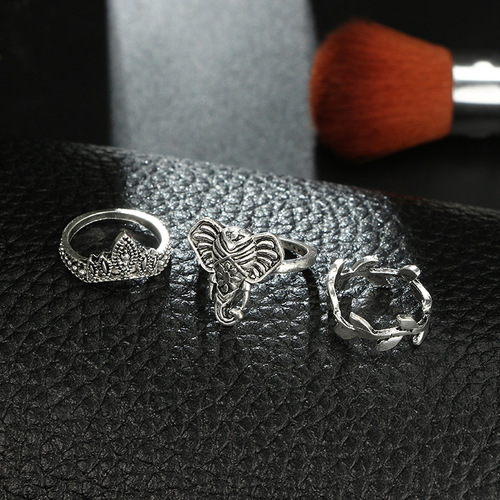 Creative Elephant 12PCS Ring Set