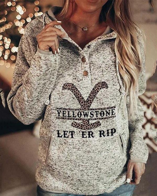 Fashion Yellowstone Printed Pullover Sweatshirt Sweater
