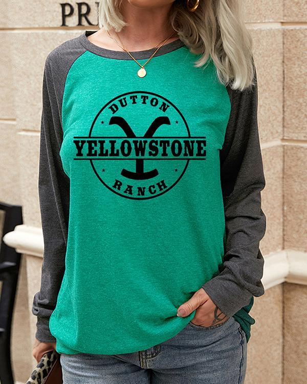 Fashion Yellowstone Printed Long Sleeve Top