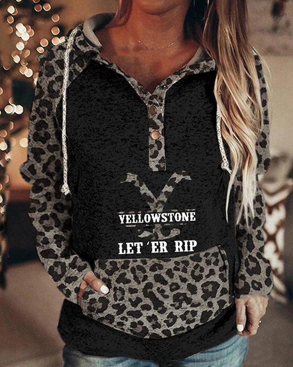 Fashion Yellowstone Printed Pullover Sweatshirt Sweater