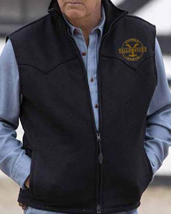 Men's Yellowstone Sleeveless Outerwear Fashion Woolen Vest/Jacket