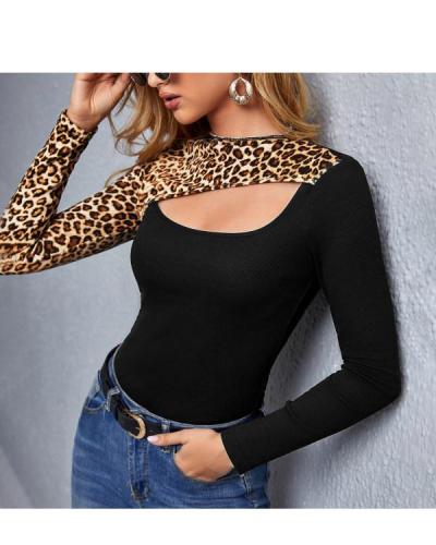Tight-fitting Long-sleeved Sexy Hollow T-shirt