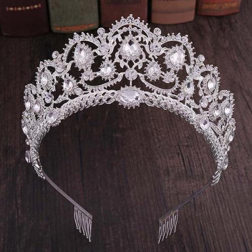 Vintage Crystal Tiaras Rhinestone Pageant Crowns with Comb Baroque Wedding Hair Jewelry Accessories