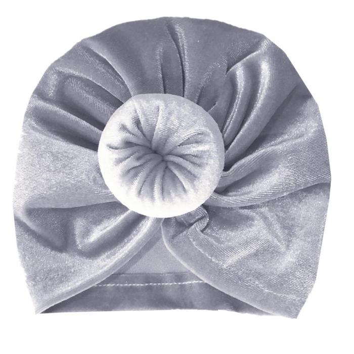 Golden velvet donut children's hat