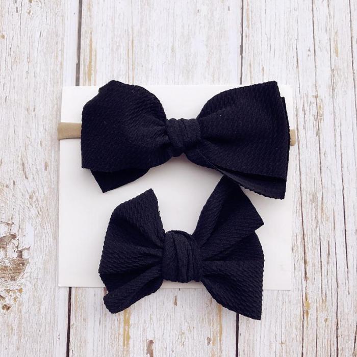 2-Piece Baby Bow Hair Band + Hair Clip