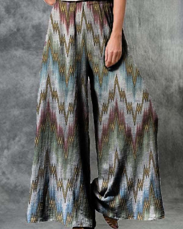 Women's Print Vintage Casual Loose Pants S-5XL