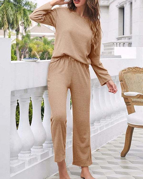 Women's Solid Casual Suit S-XL