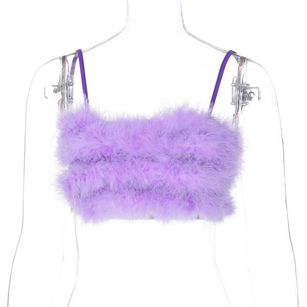 Women's Sexy Fur Fashion Camisole Lingerie