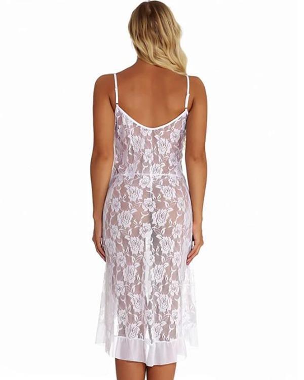 Women's Backless / Flower / Split Suits Nightwear