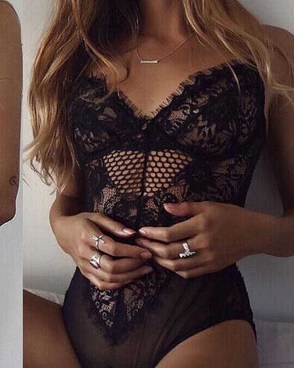 Sexy Lace Lingerie Bodysuit