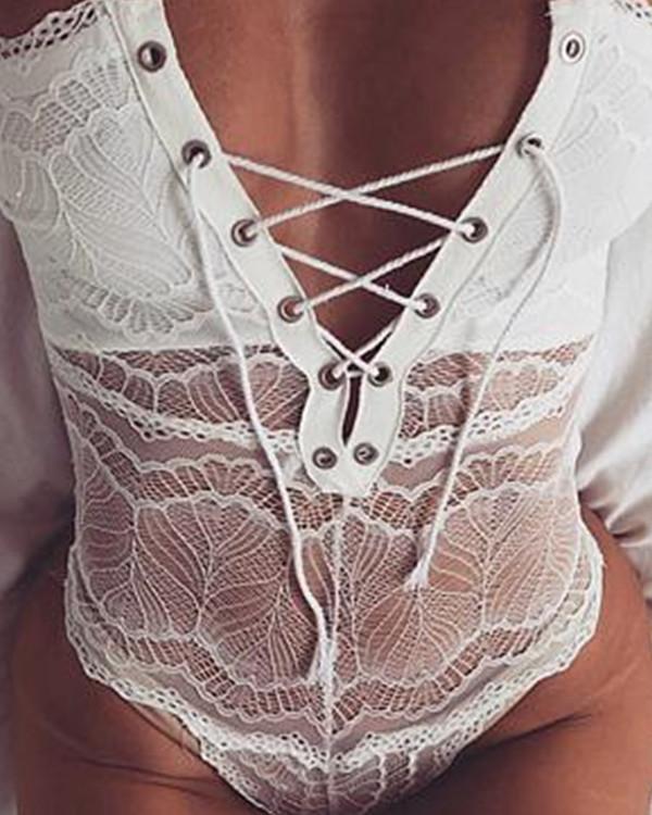 Sexy Lace Lingerie Bodysuit