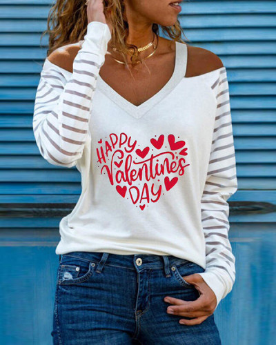 Valentine's Day Heart Panel Long Sleeve Top