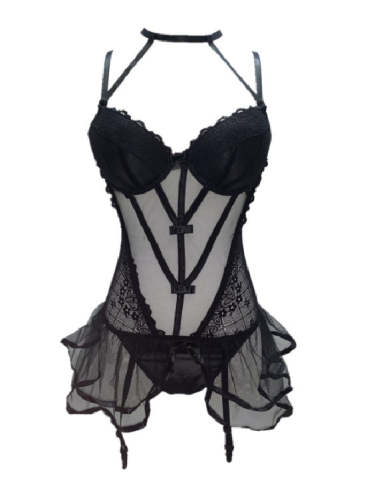 Lace Tied One-piece Erotic Lingerie