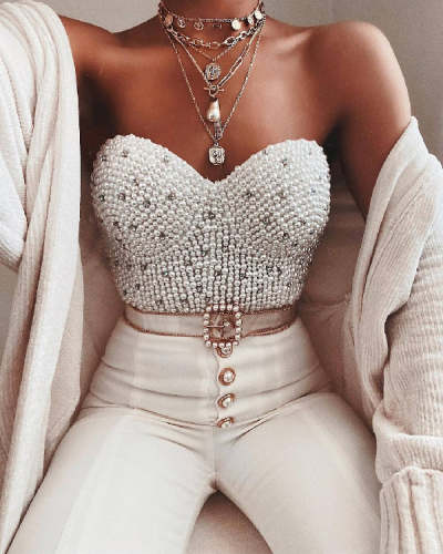 Sexy Pearl Outer Corset