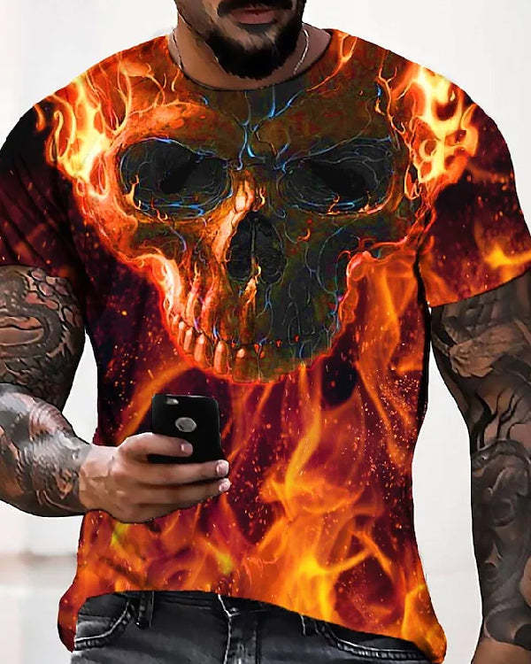 Hot Sale Men's 3D Printed Casual Short Sleeve Printed T-Shirt