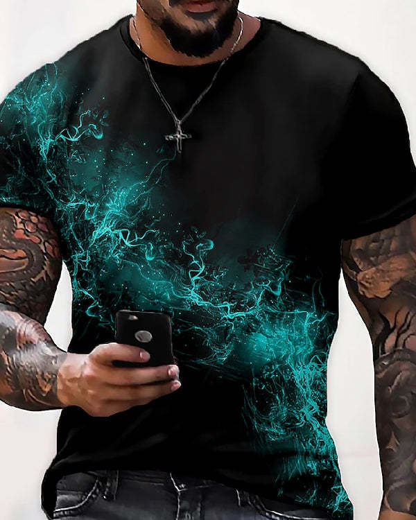 Hot Sale Men's 3D Printed Casual Short Sleeve Printed T-Shirt