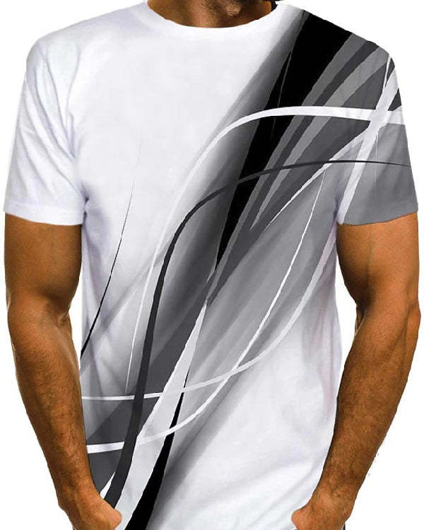 Hot Sale Men's 3D Printed Casual Short Sleeve Printed T-Shirt