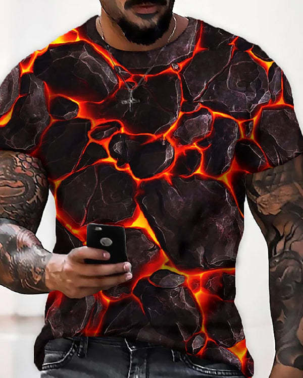 Hot Sale Men's 3D Printed Casual Short Sleeve Printed T-Shirt