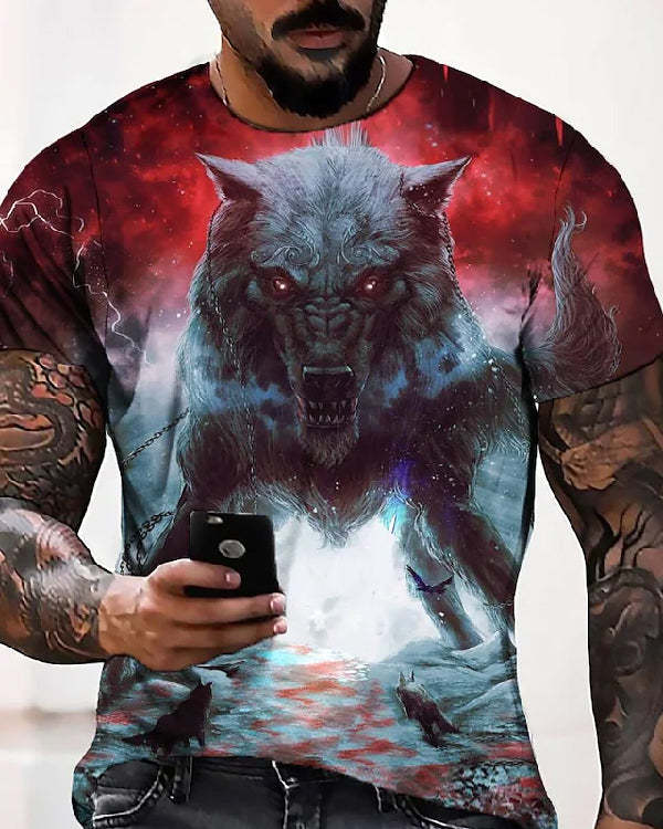 Hot Sale Men's 3D Printed Casual Short Sleeve Printed T-Shirt