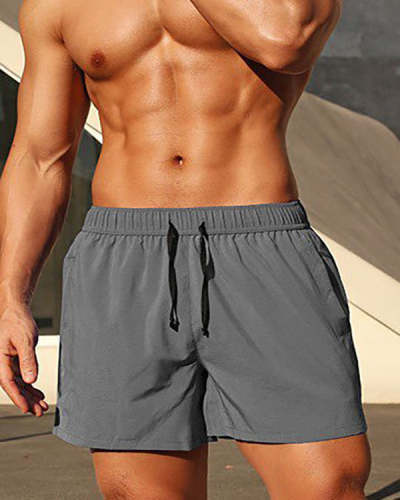 Men's Casual Solid Short Pants