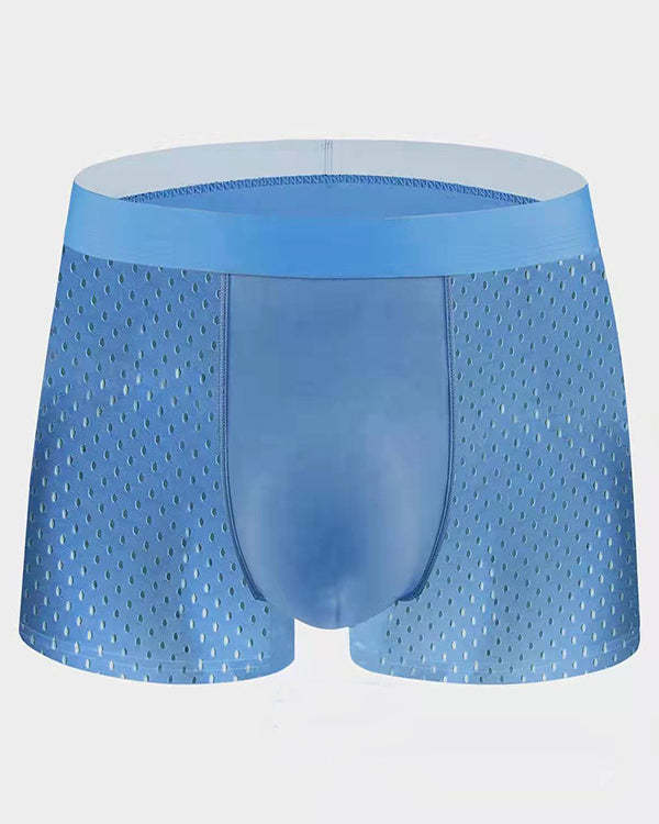 Men's Ice Wire Breathable Mesh Flat Pair Underwear Pants