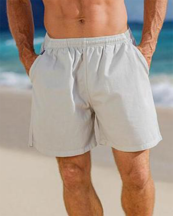 Men's Casual Solid Short Pants