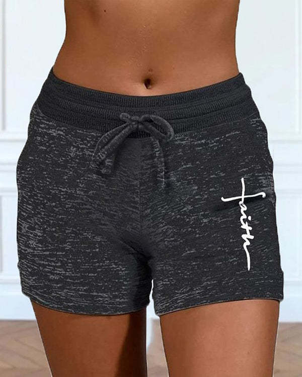 Faith Elastic Waist Sporty Shorts