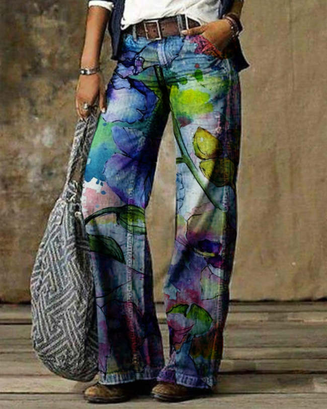 Floral Casual Pants