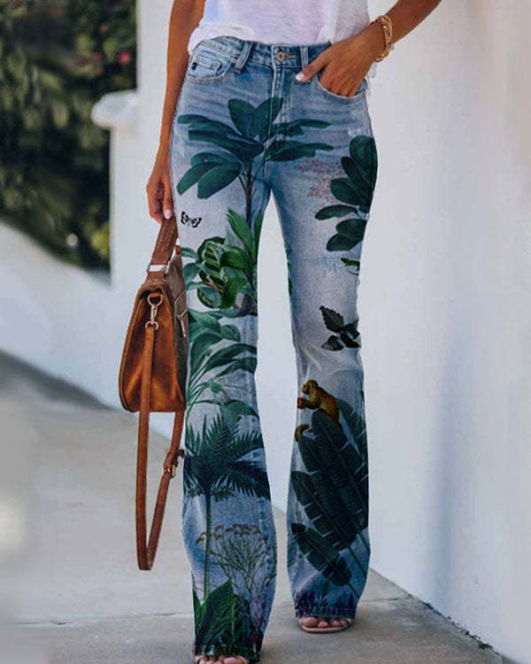 Floral Casual Pants