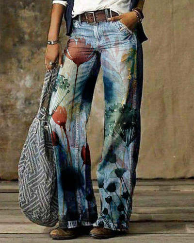 Floral Casual Pants