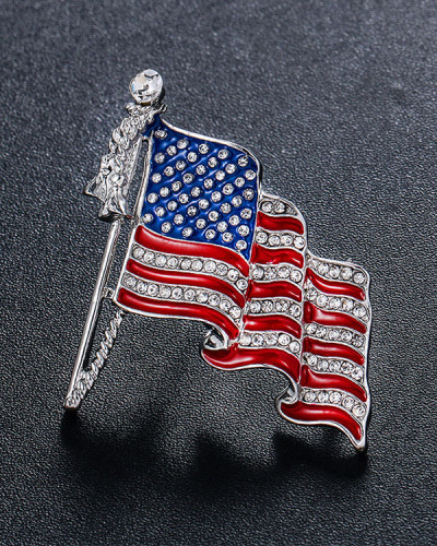 American Flag Brooch