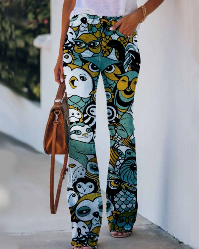 Women's  Owl  Pattern Pants