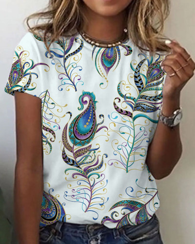 Women's Peacock Pattern Top