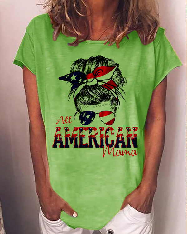 Women's All American Girl  Crew Neck T-shirt