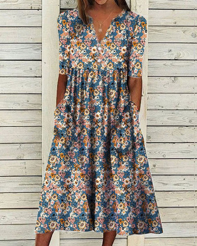 Casual Floral Dress