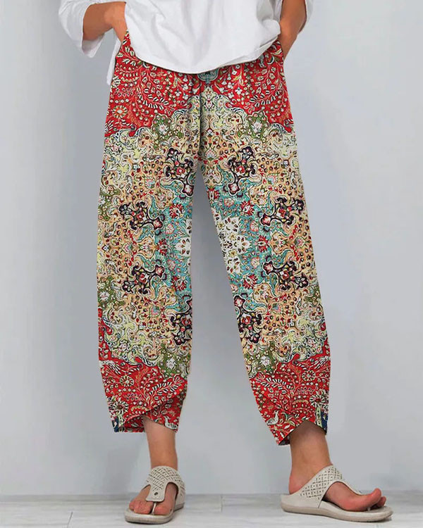 Women's Mandala Floral Casual Loosen Pants