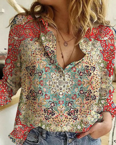 Women's Mandala Floral Vintage Shirt