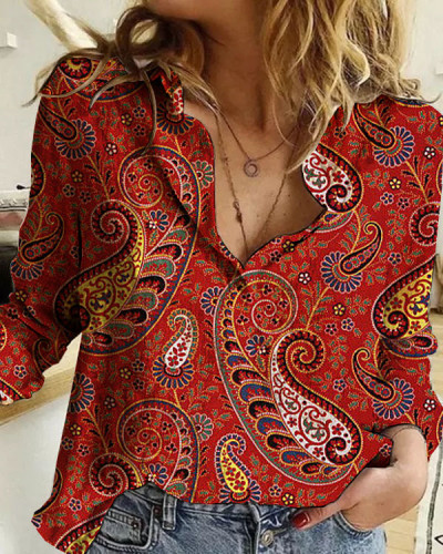 Women's Paisley Floral Vintage Shirt