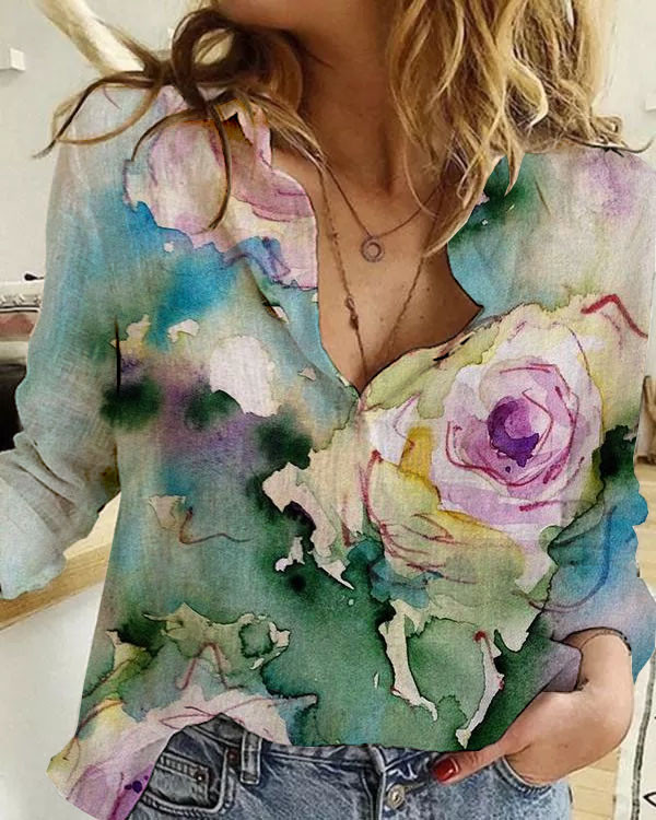 Women's Floral Print Shirt