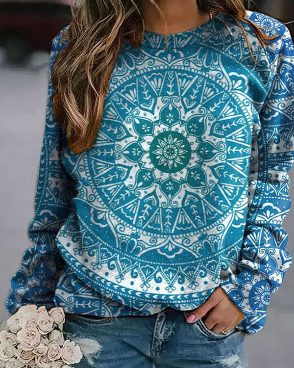 Mandala Vintage Long Sleeve Top