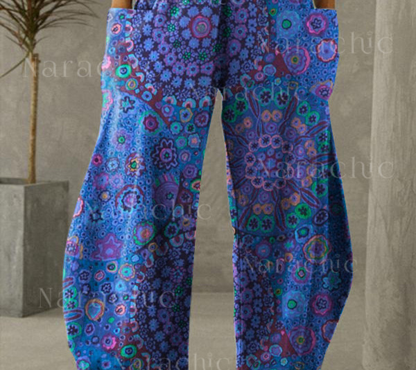 Women's Vintage Mandala Print Loose Pants