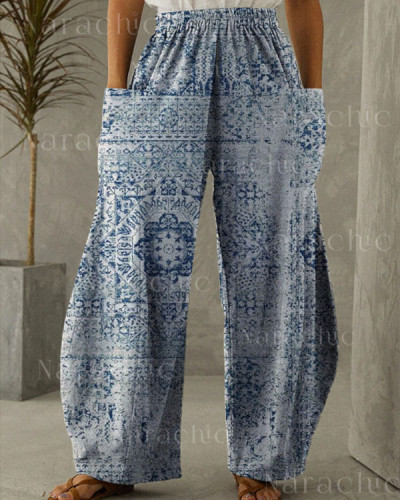 Women's Mandala Print Loose Pants