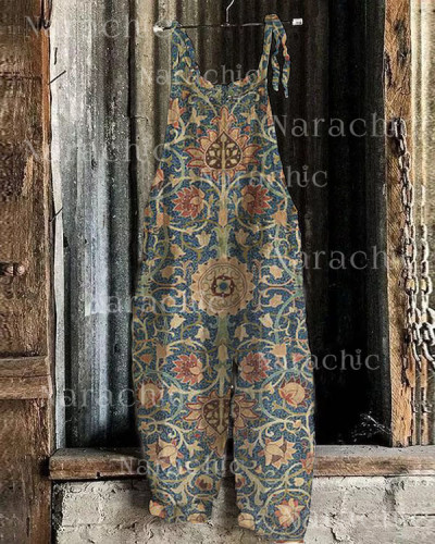 Women's  Mandala Print Loose Casual Jumpsuit