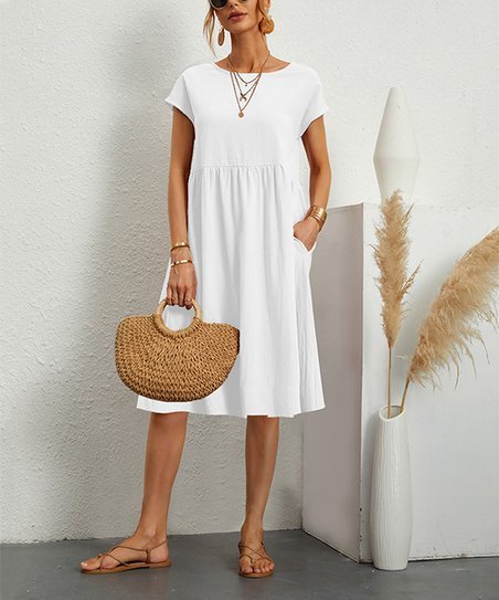 🔥 Last Day Promotion 49% OFF 🔥Women's Short Sleeve Cotton And Linen Dress-