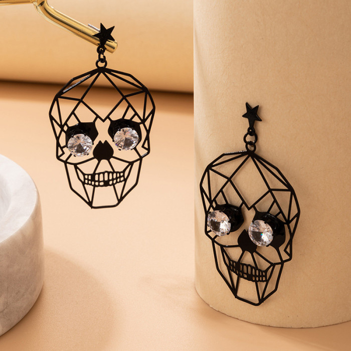 Halloween Skull Face Earrings