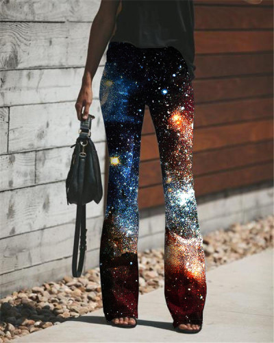 Women's Galaxy Retro Print Jeans