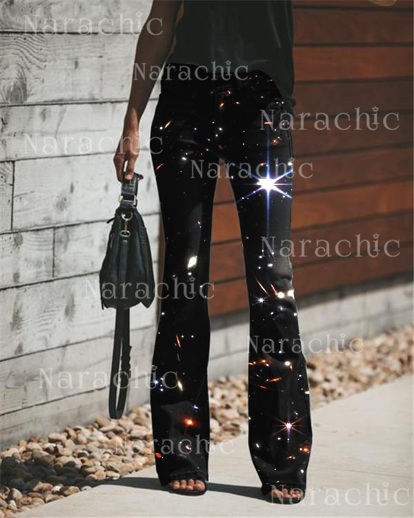 Women's Galaxy Retro Print Jeans