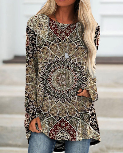 Vintage Loose Long Sleeve Top