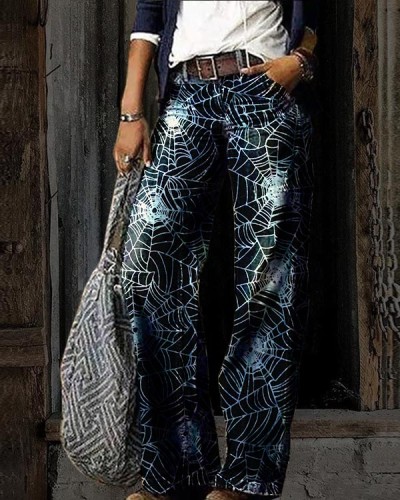 Vintage Halloween Casual Pants