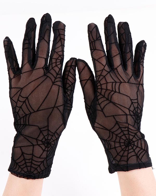 Sexy Black Mesh Gloves